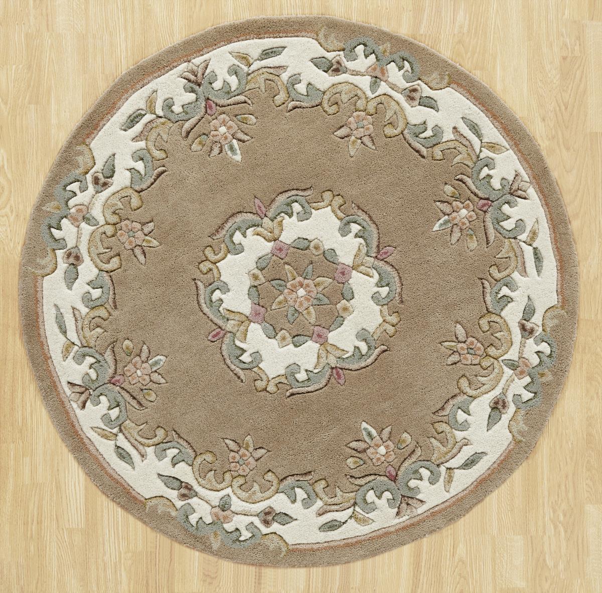 Royal Traditional Circle Rug - Beige