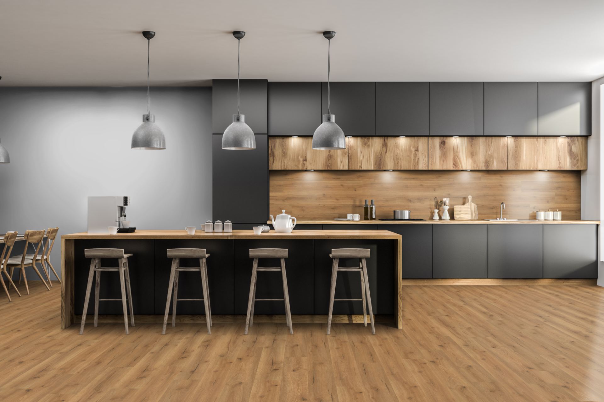 SPC Plank Wood Luxury Vinyl Tile (LVT)