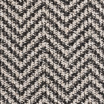 Chilli Herringbone Carpet-2028 Black White-4m