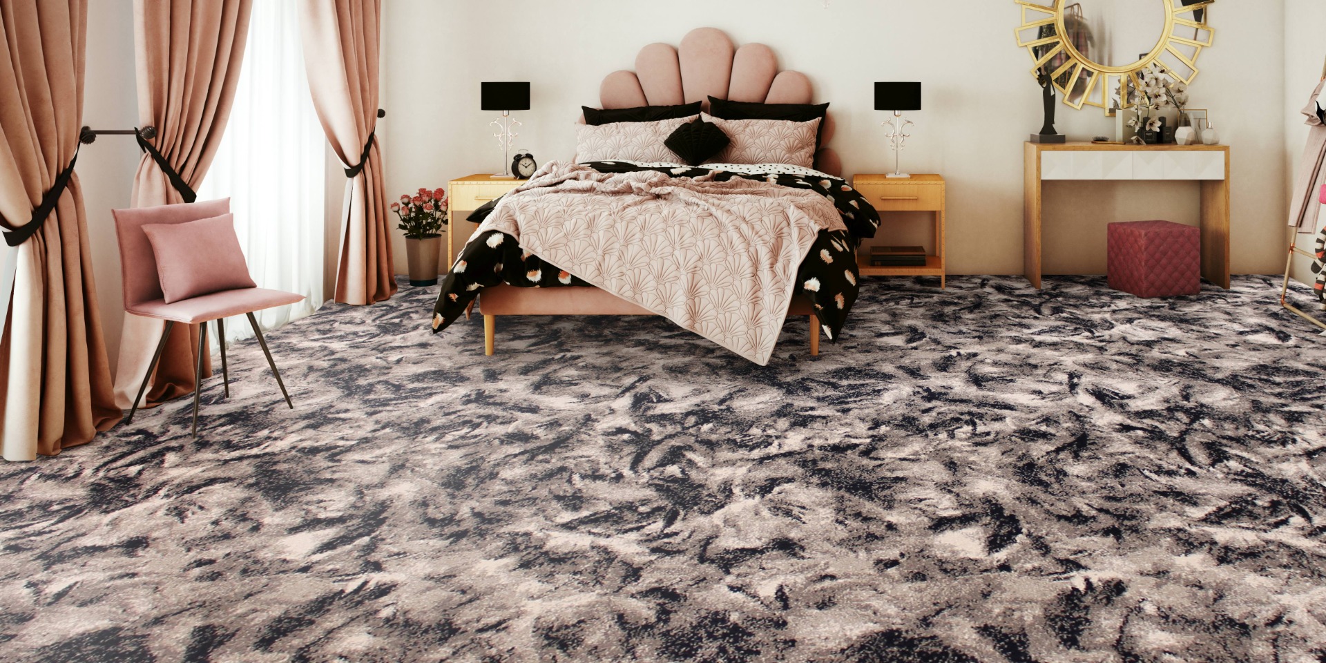 Firenze Brushstrokes Wilton Pattern Carpet